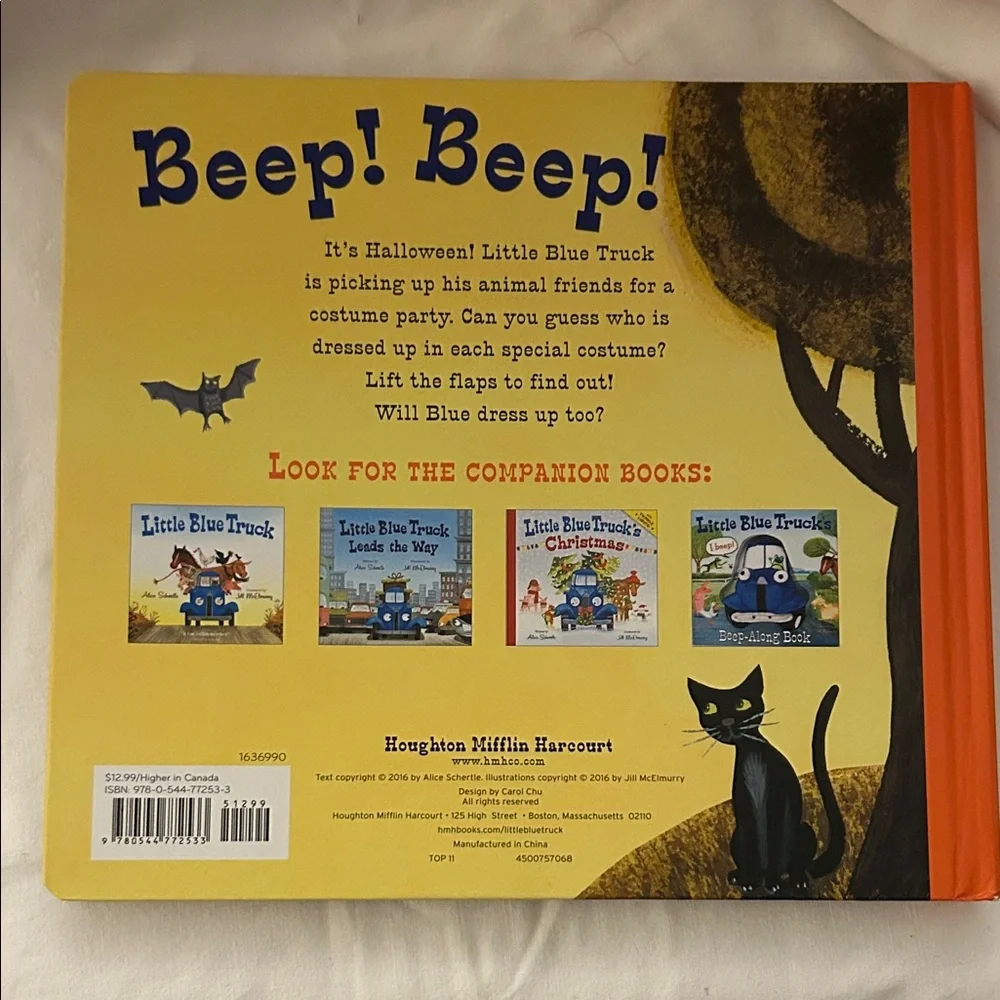 Little Blue Truck's Halloween Lift-the-Flap Book - Picture 2 of 2